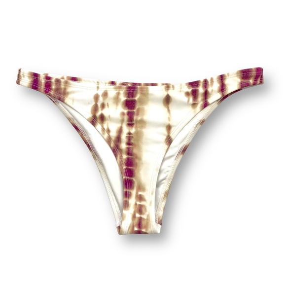 Forever 21 Other - FOREVER 21 Cheeky Bikini Bottoms Cream/Fuchsia/Tan Tie Dye Sizes S,M (NWT)